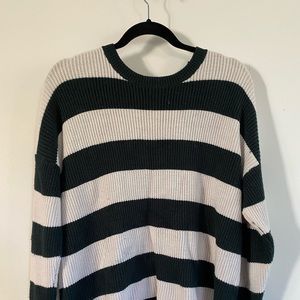 2XL Green Striped Forever 21 Knit Sweater